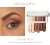 Naturally Matte eye look with swatches of cream, soft rose, terracotta, aubergine brown, chocolate and red brown.