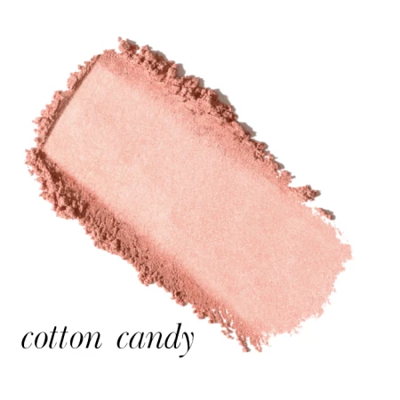 Cotton Candy shade swatch of Jane Iredale PurePressed Blush in a subtle cool pink with luminous finish.