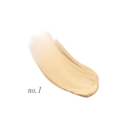 Jane Iredale Active Light shade No. 1 swatch in a very light beige tone for fair complexions.
