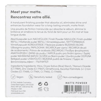 Jane Iredale PureMatte Finish Powder REFILL, translucent mattifying pressed finishing powder, 10 g.