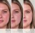 Before and after images showing HydroPure serum results and full makeup, with reduced redness, smoother skin and more even tone.