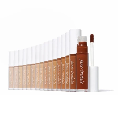 Jane Iredale PureMatch Liquid Concealer collection arranged from very fair to deeper shades.