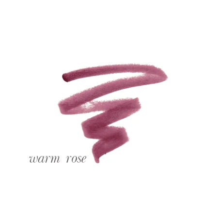 Warm Rose shade swatch of Jane Iredale Lip Pencil in a warm vivid rose tone.