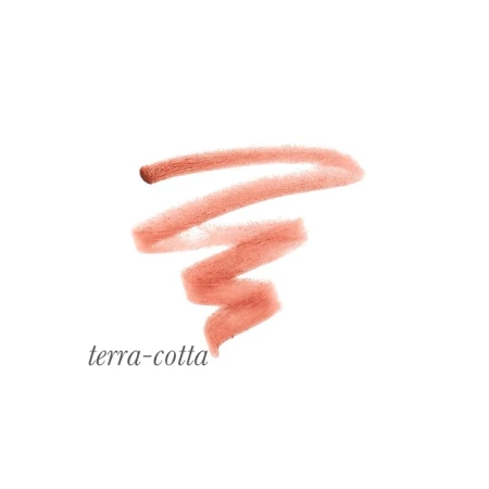 Terra-Cotta shade swatch of Jane Iredale Lip Pencil in a warm brick coral-brown tone.