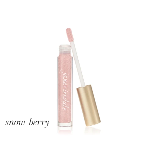 Jane Iredale HydroPure Lip Gloss in Snow Berry, a light cool pink with pearly shine.