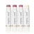 Four Jane Iredale Lip Drink SPF 15 lip balm sticks in white packaging with gold accents.