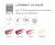 LipDrink lip balm graphic showing shades Buff, Crush, Flirt and Sheer with product features.
