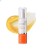 Bottle of ENVIRON Vita Antioxidant AVST Gel with a white and orange pump, metallic silver cap and coloured product label, shown against an orange gel sample.