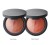 Two INIKA Organic baked blush duo compacts shown open, each divided into two shades.