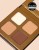 Open INIKA Organic brow palette showing matte brow powders and wax in a compact case.