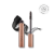 INIKA Organic Long Lash Mascara in copper packaging with brush and black mascara swipe.