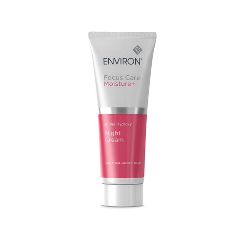 ENVIRON Night Cream tube with white cap, pink-and-white label and Environ logo.