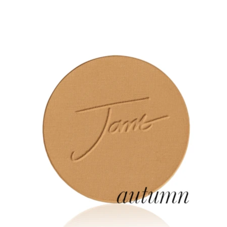Autumn shade image of Jane Iredale PurePressed Base refill in a warm golden orange tone.