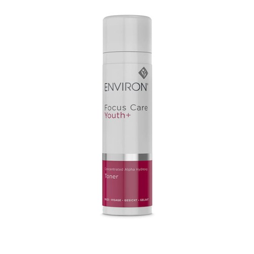 ENVIRON Alpha Hydroxy Toner white bottle with silver cap and burgundy-and-white label.