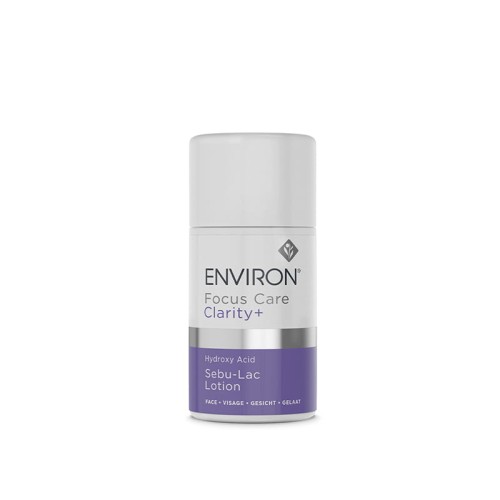 ENVIRON Sebu-Lac Lotion white bottle with white cap and purple-and-white label.