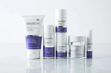 Full Environ Focus Care Clarity product line arranged together on a light background.