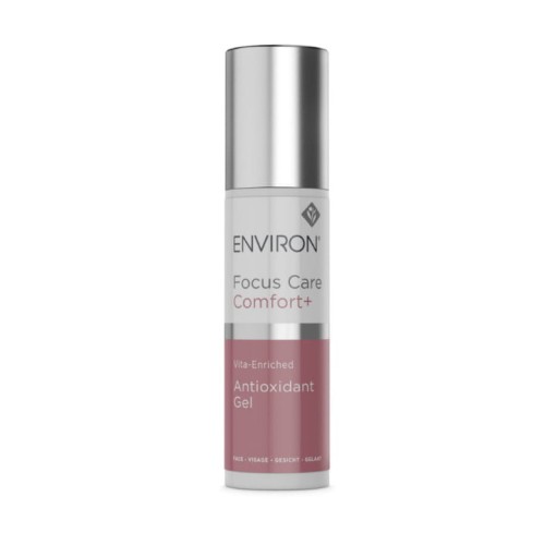 ENVIRON Colostrum Gel white pump bottle with metallic silver cap and pink-and-white label.