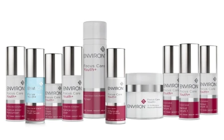Environ Focus Care Youth product line arranged together on a light background.