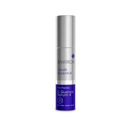 ENVIRON C-Quence Serum 4 35 ml silver bottle with silver cap and navy label.