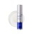 Premium silver pump bottle on a transparent creamy texture swatch.