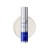 Premium silver pump bottle on a transparent creamy texture swatch.