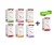 Set of six SAROOBOS tea flavours arranged in two rows: Green Rooibos, Strawberry, Vanilla, Organic, Honeybush and Earl Grey.