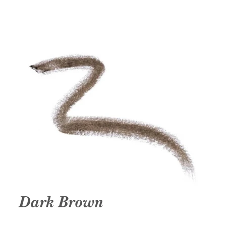 Swatch of Jane Iredale PureBrow Brow Powder in Dark Brown, a deep intense shade without obvious warm or cool notes for dark hair and stronger eye framing.