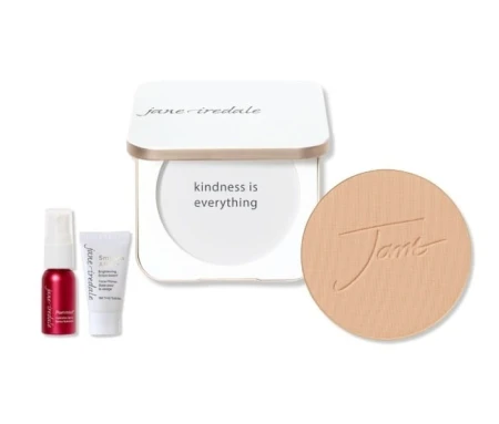 JANE IREDALE Skincare Makeup Kit mineral makeup starter set kit contents and packaging.