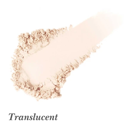 Powder-Me SPF 30 shade swatch Translucent, a very light sheer beige with a neutral undertone.