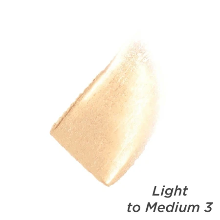 Light to Medium 3 shade swatch of Jane Iredale HydroPure Tinted Serum with a warm golden tone.