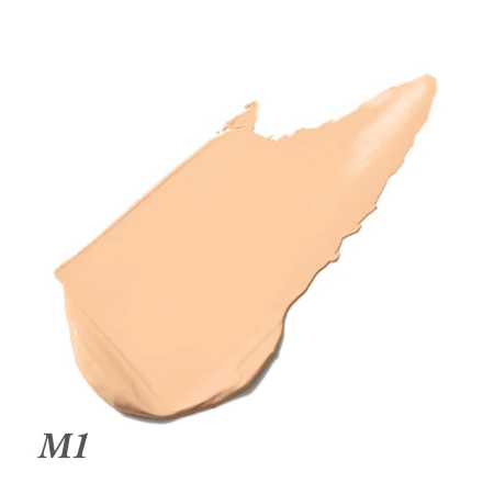 M1 shade swatch of Jane Iredale Beyond Matte foundation in a very light neutral beige tone.