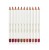 Set of Jane Iredale Lip Pencils with white barrels and colour-coded tips in reds, roses, browns and nude shades.