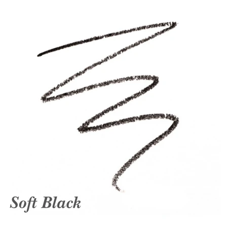Soft Black shade swatch of Jane Iredale PureBrow Precision Pencil in a deep brown-black tone.