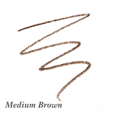 Medium Brown shade swatch of Jane Iredale PureBrow Precision Pencil in a classic medium brown tone.