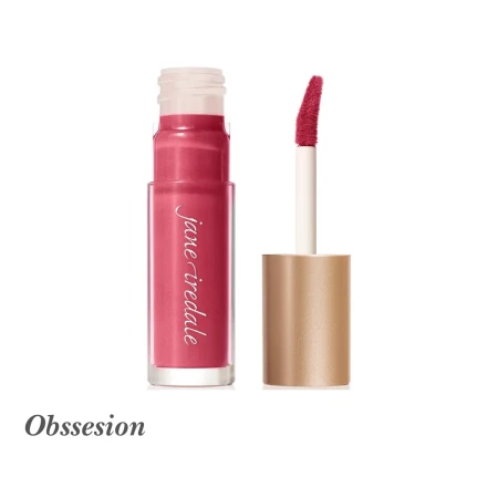 Obsession shade of Jane Iredale Beyond Matte Lip Stain in a matte strawberry red.