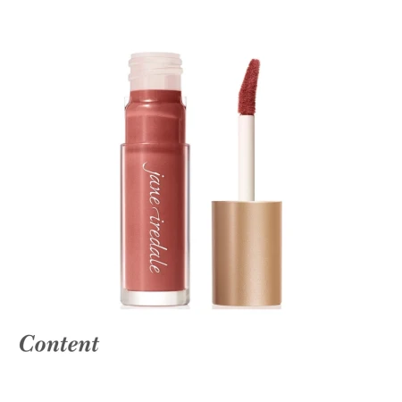 Content shade of Jane Iredale Beyond Matte Lip Stain in a warm brown nude with rosy tone.