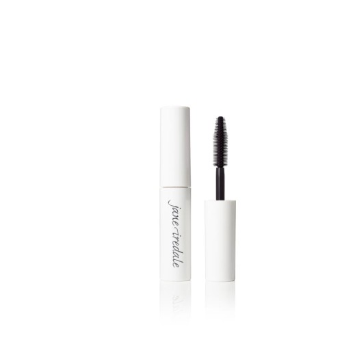 Jane Iredale Lash Fixation Length & Definition Tubing Mascara MINI packaging with precision mascara brush.