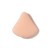Jane Iredale Perfect & Set Dual-Sided Puff with beige triangular shape and satin logo ribbon.