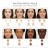 Jane Iredale Amazing Base Loose SPF 20 shade guide from fair to deeper skin tones.