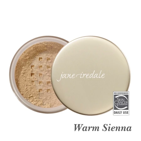 Warm Silk shade of Jane Iredale Amazing Base Loose SPF 20 in a light warm yellow-beige tone.