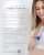 Youth EssentiA C-Quence Serum 1 to 4 information beside a smiling woman holding serum packaging.