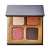 Open INIKA Organic Quad Eyeshadow Palette FLOWERS with warm earthy shades from golden beige to deep brown.
