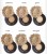 Six INIKA Organic Loose Mineral Foundation SPF25 shades shown in open jars with shade names below.