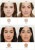 Four model faces with different complexions matched to Jane Iredale Dream Tint shades.