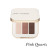 Pink Quartz eyeshadow trio with pale pink, rose-copper shimmer and deep rose-brown shades.