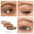 Triple Cognac eyeshadow look shown on the eyes of three different models.