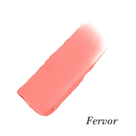 Fervor shade swatch of Jane Iredale Glow Time Blush in a vivid watermelon red-pink tone.