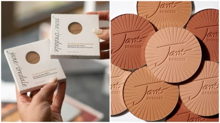 Jane Iredale PureBronze Matte Bronzer refill packaging with bronzer shades.