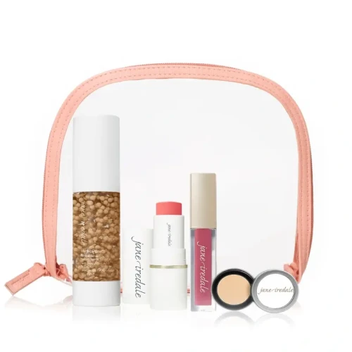 JANE IREDALE Glow Celebration Kit mineral makeup set kit contents and packaging.