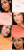 Jane Iredale Just Kissed lip and cheek stain campaign showing models wearing different shades.